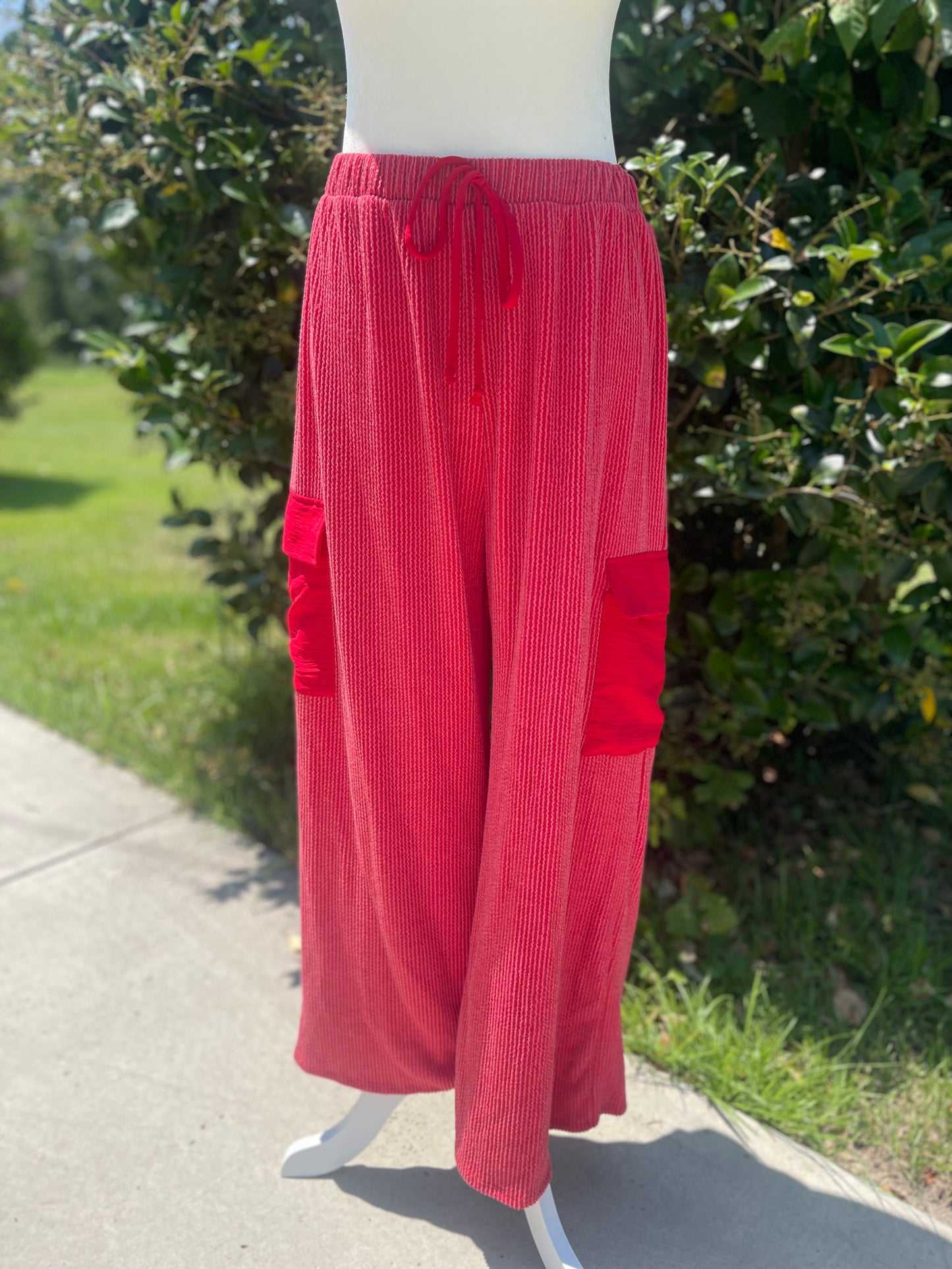 Pull on Wide leg Crop Pants
