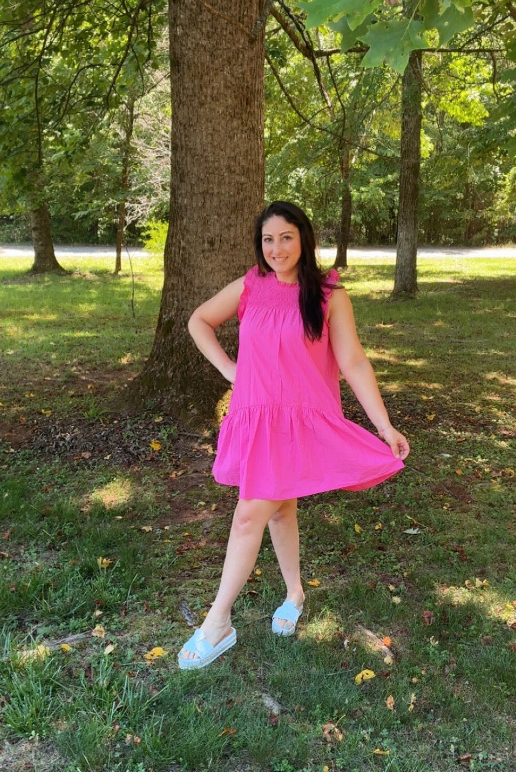Pink Eyelet Dress