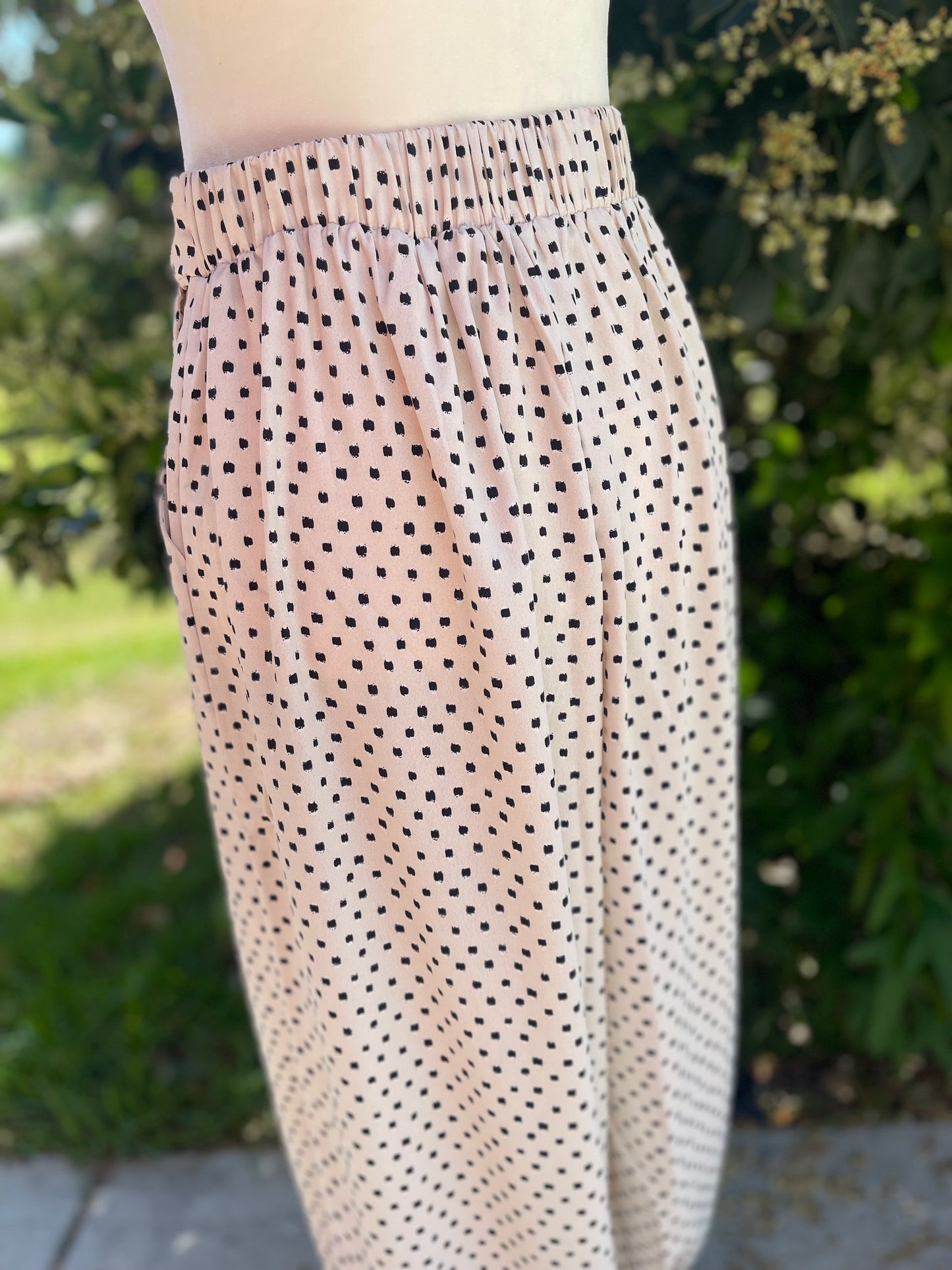 Brushed Polka Dot Pants
