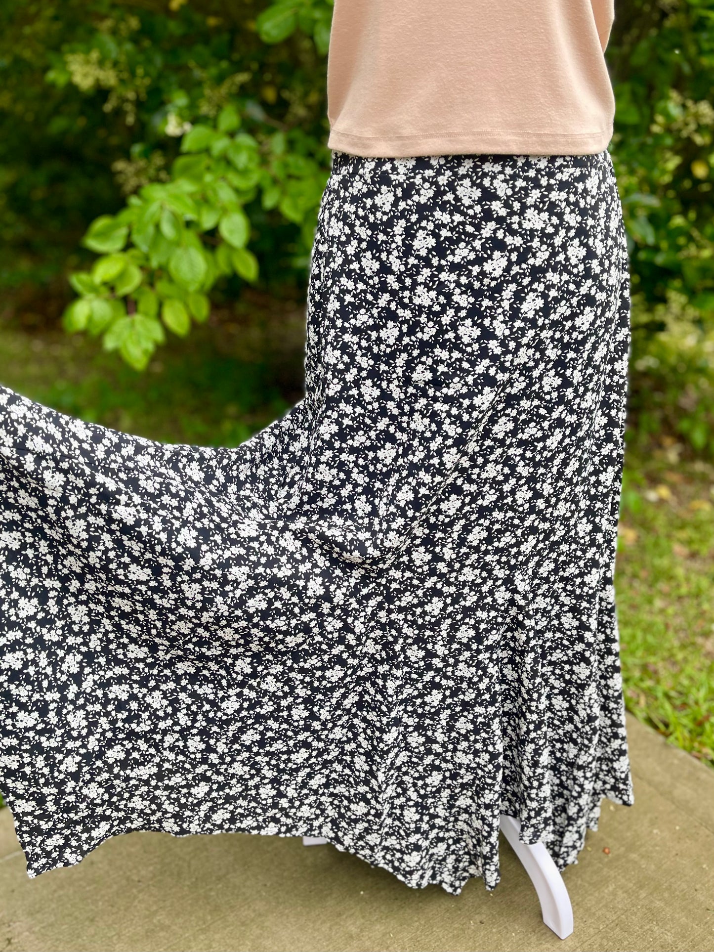 Floral Mermaid Maxi Skirt