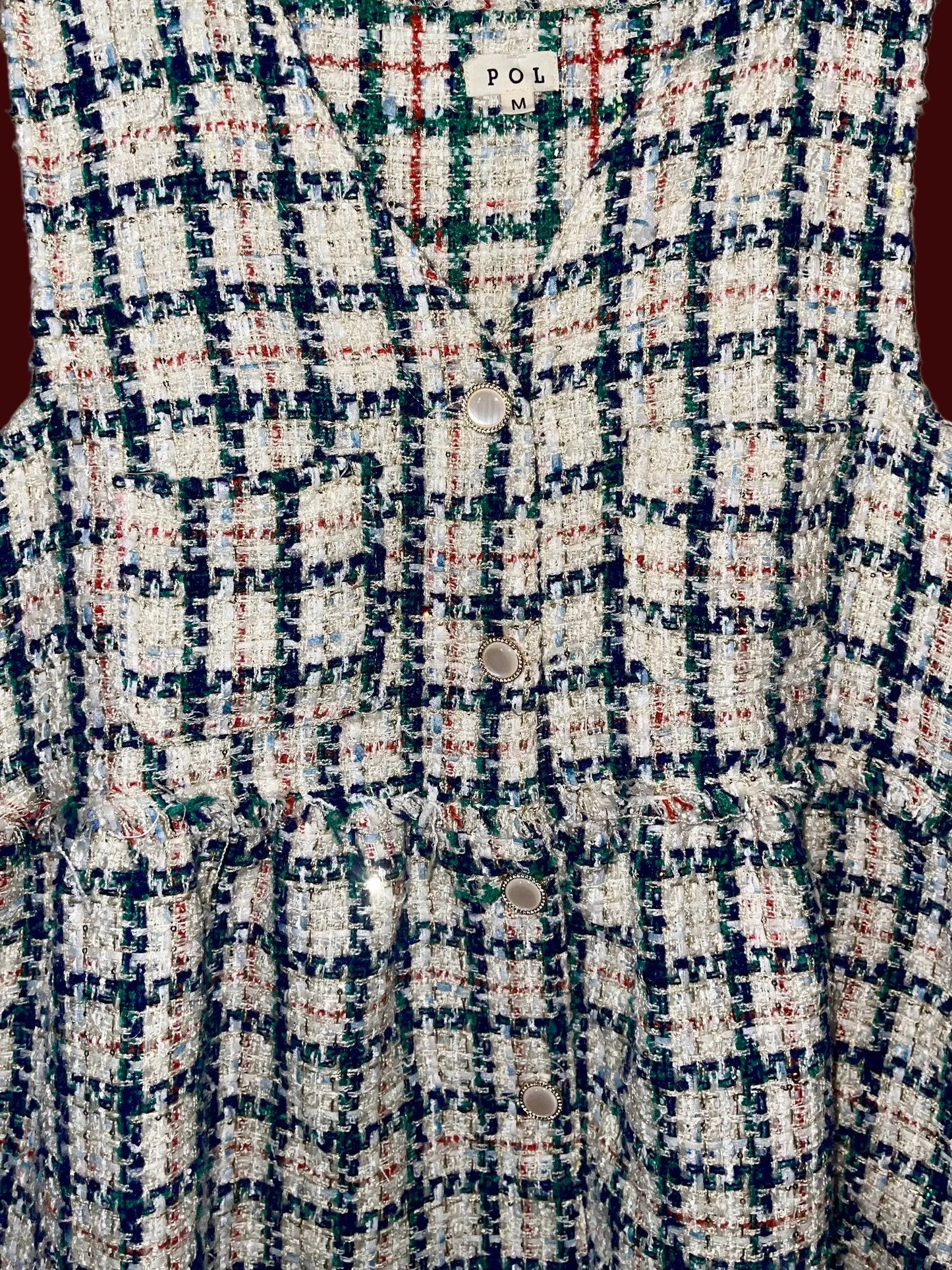 The Erin Button down Tweed Dress