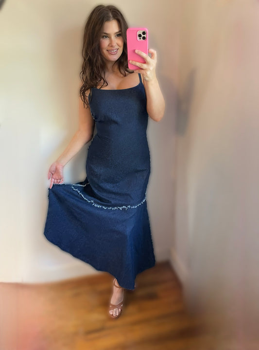 Denim Mermaid Maxi