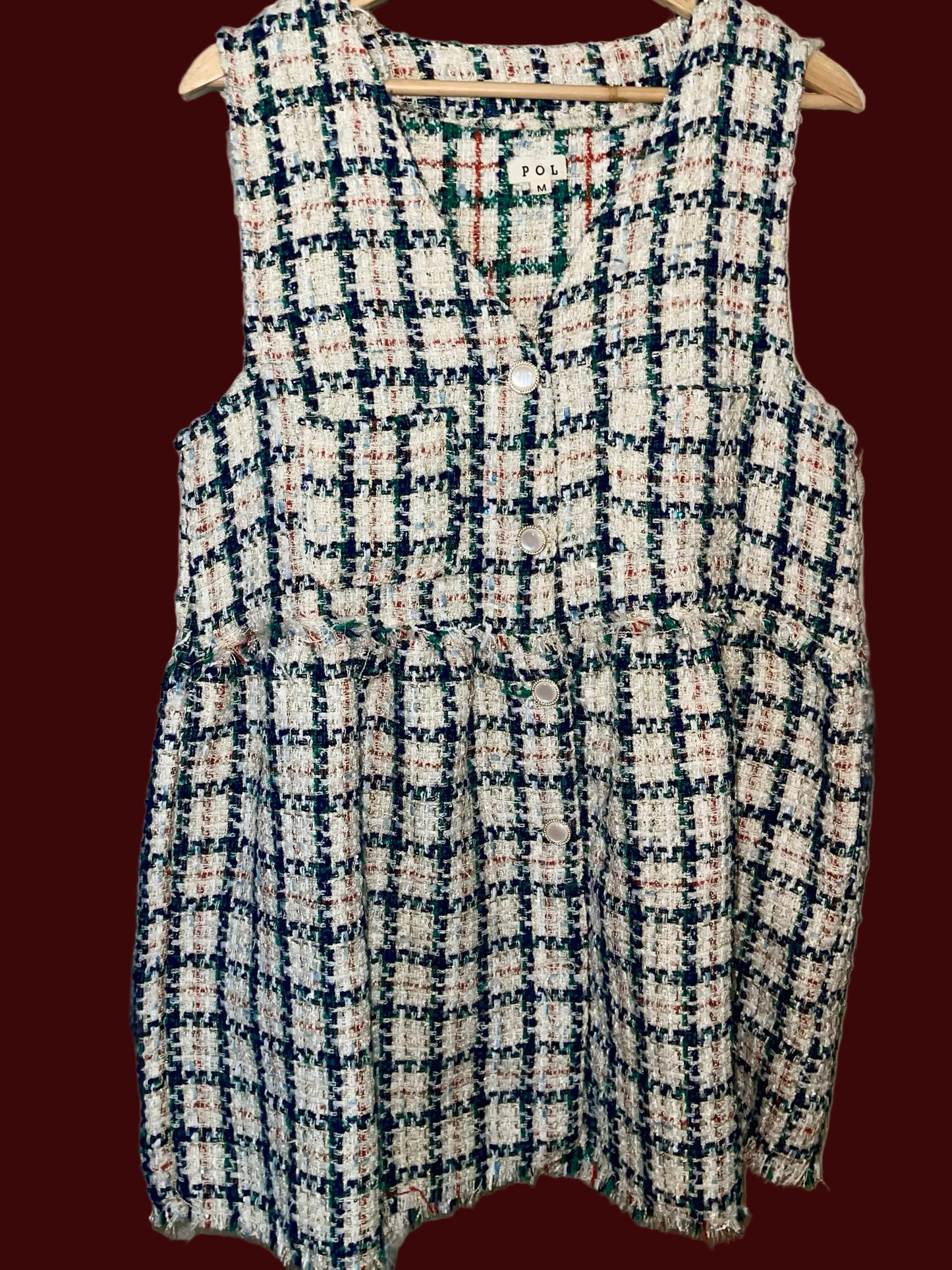 The Erin Button down Tweed Dress