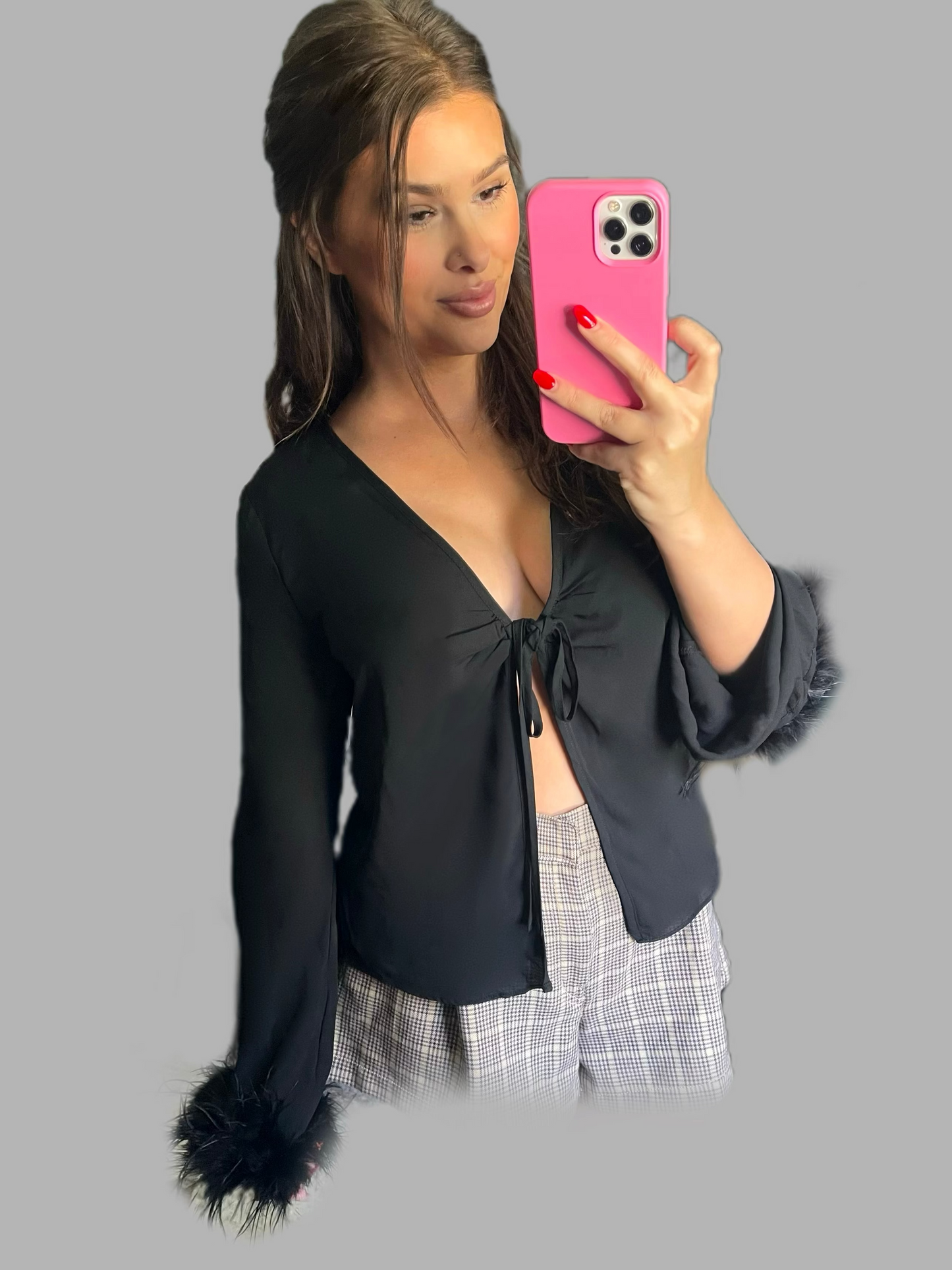 Double Take Bell Sleeve Top